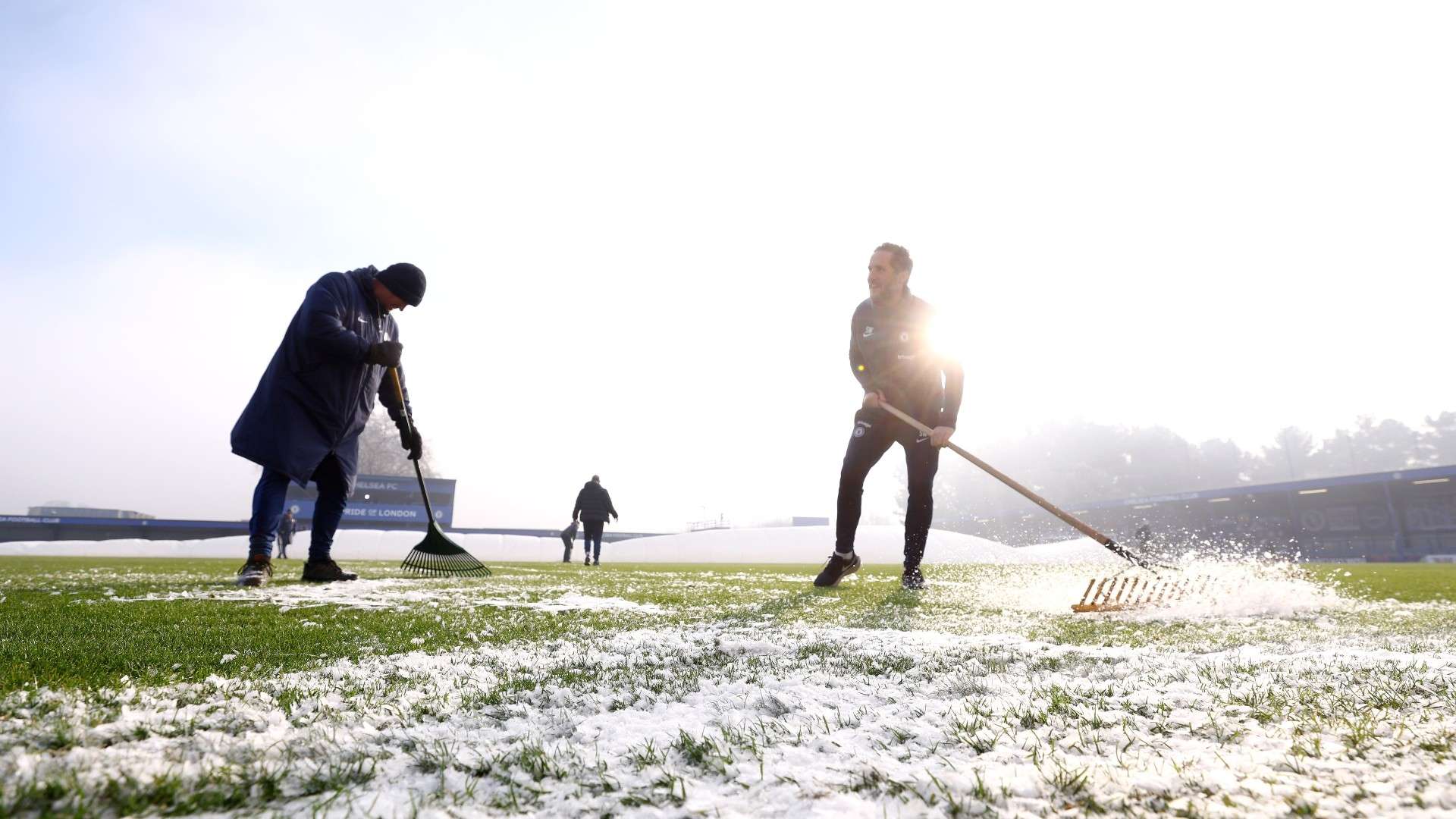 Chelsea Liverpool WSL frozen pitch 2022-23