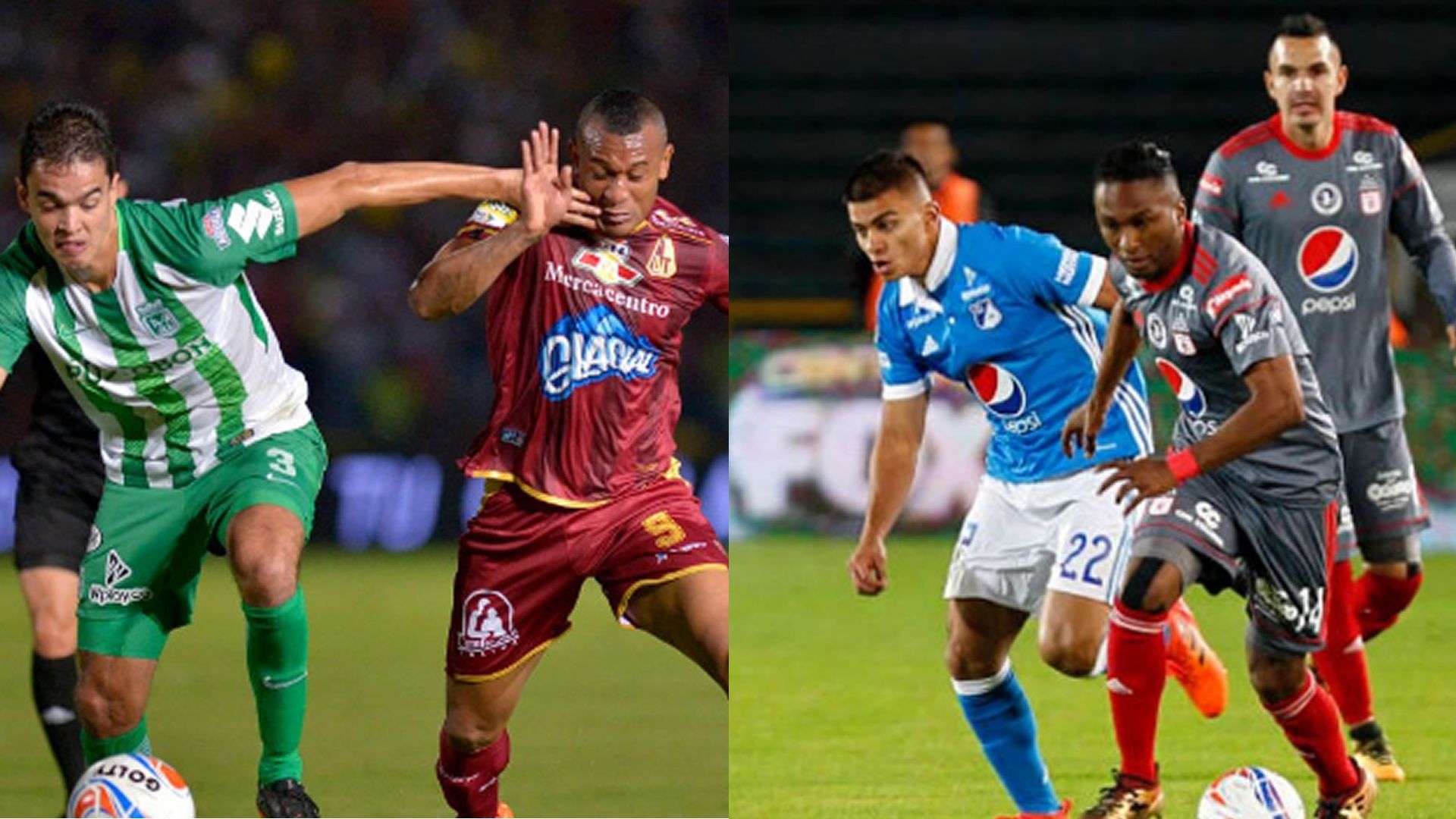 Atlético Nacional Tolima Millonarios América Liga Águila 2018