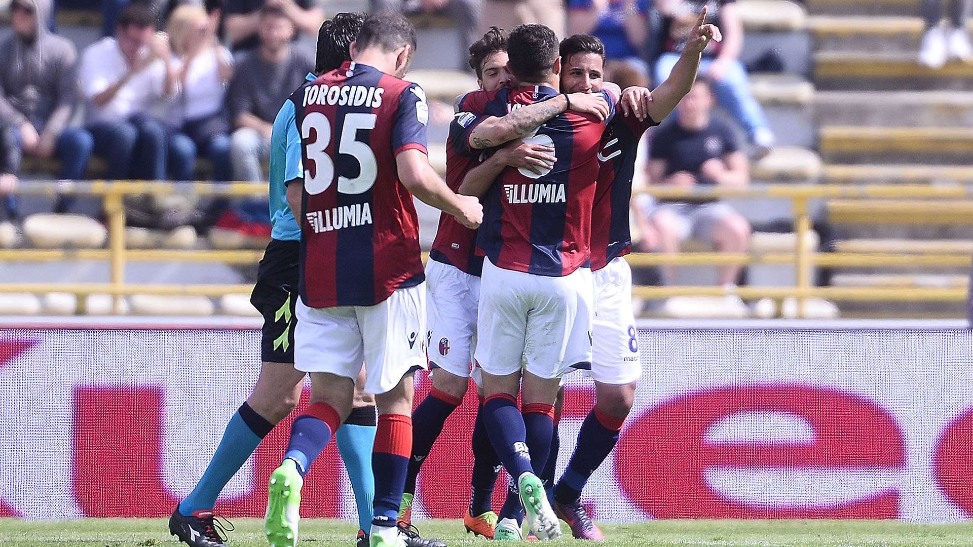 Bologna celebrating