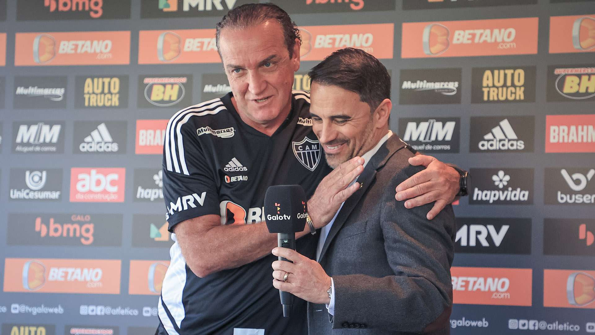 Cuca e Rodrigo Caetano