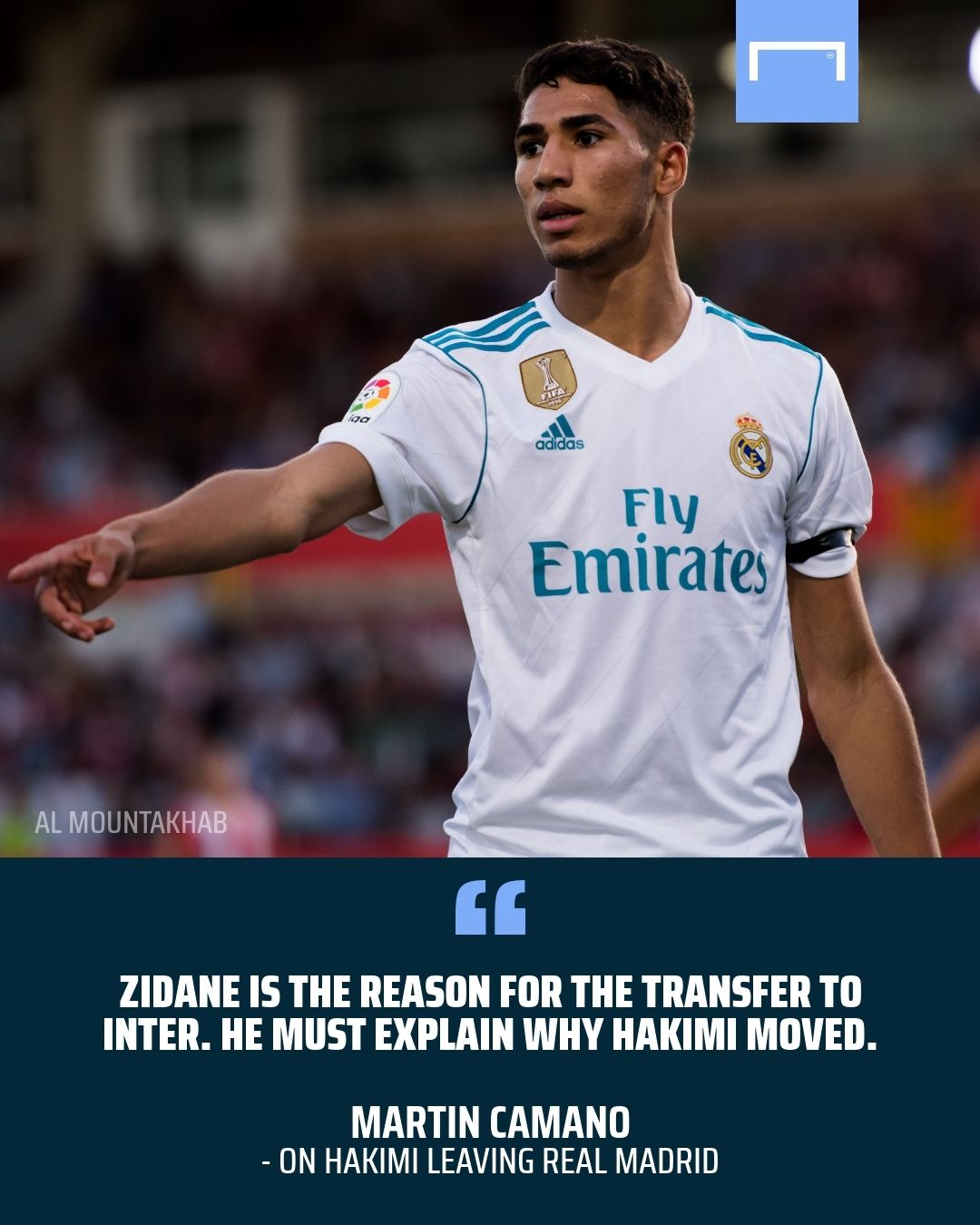 Achraf Hakimi Zinedine Zidane Real Madrid Inter GFX