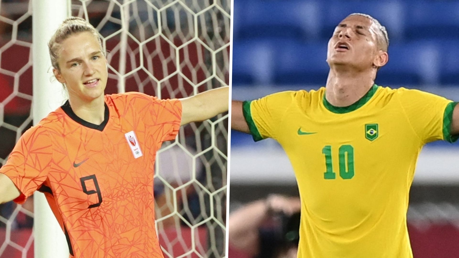 Miedema e Richarlison - Olimpíadas Tóquio 2020