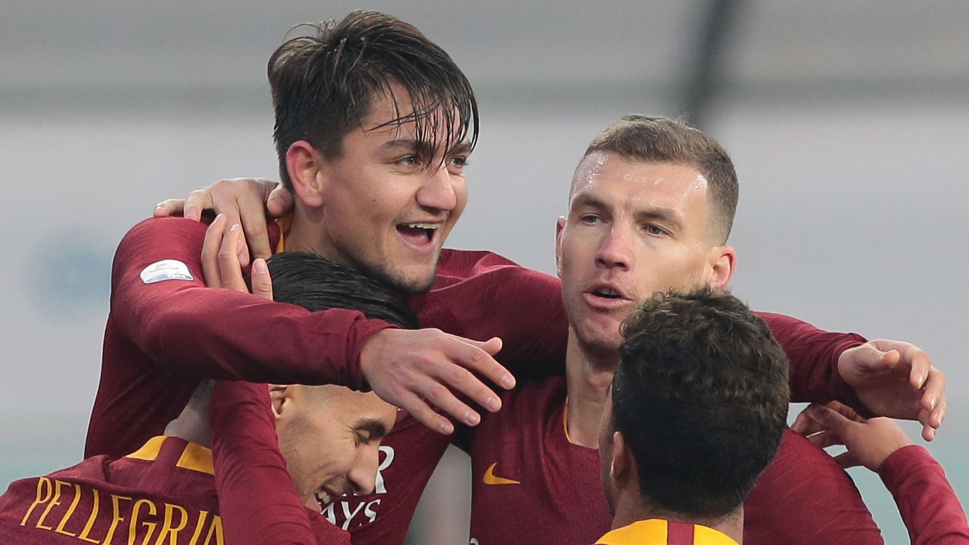 Cengiz Under celebrates with Roma