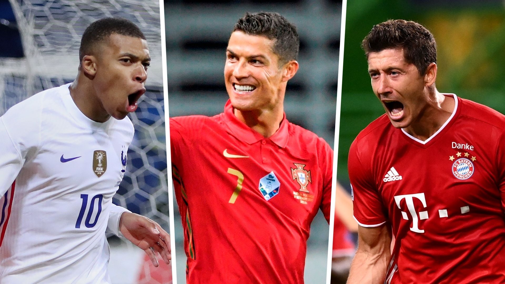 Mbappe/Ronaldo/Lewandowski split