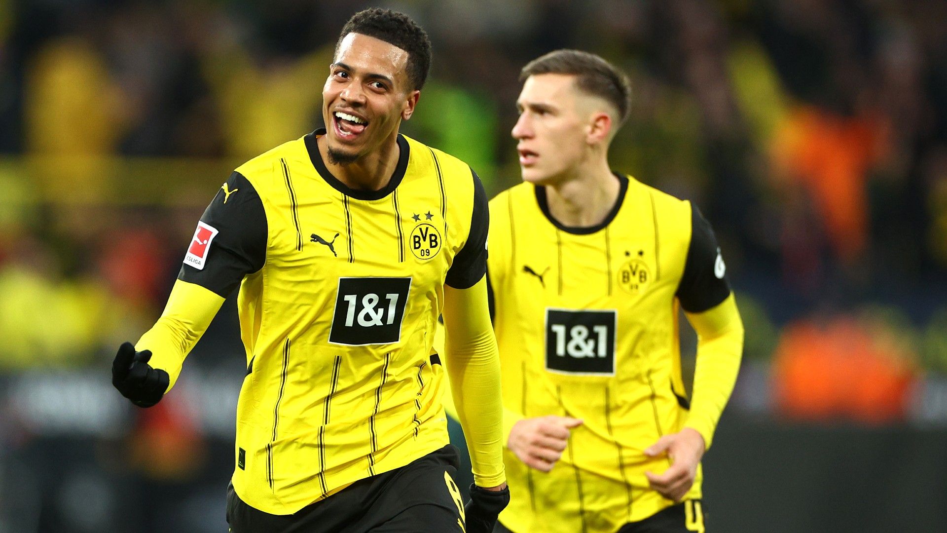 Felix Nmecha of Borussia Dortmund celebrates 