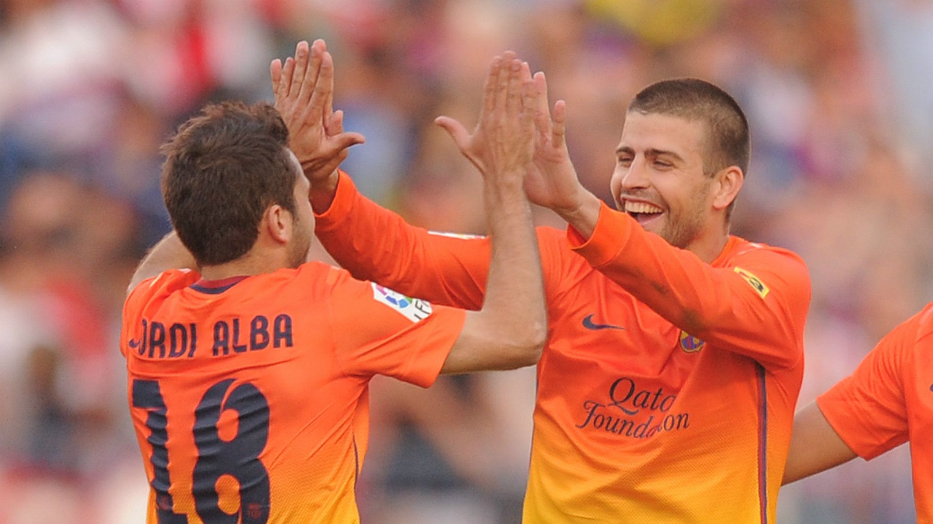 Gerard Pique Jordi Alba Barcelona La Liga