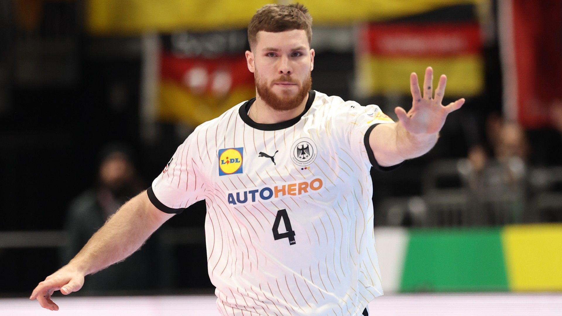 Johannes Golla of Germany in action during the Men's EHF Euro 2024
