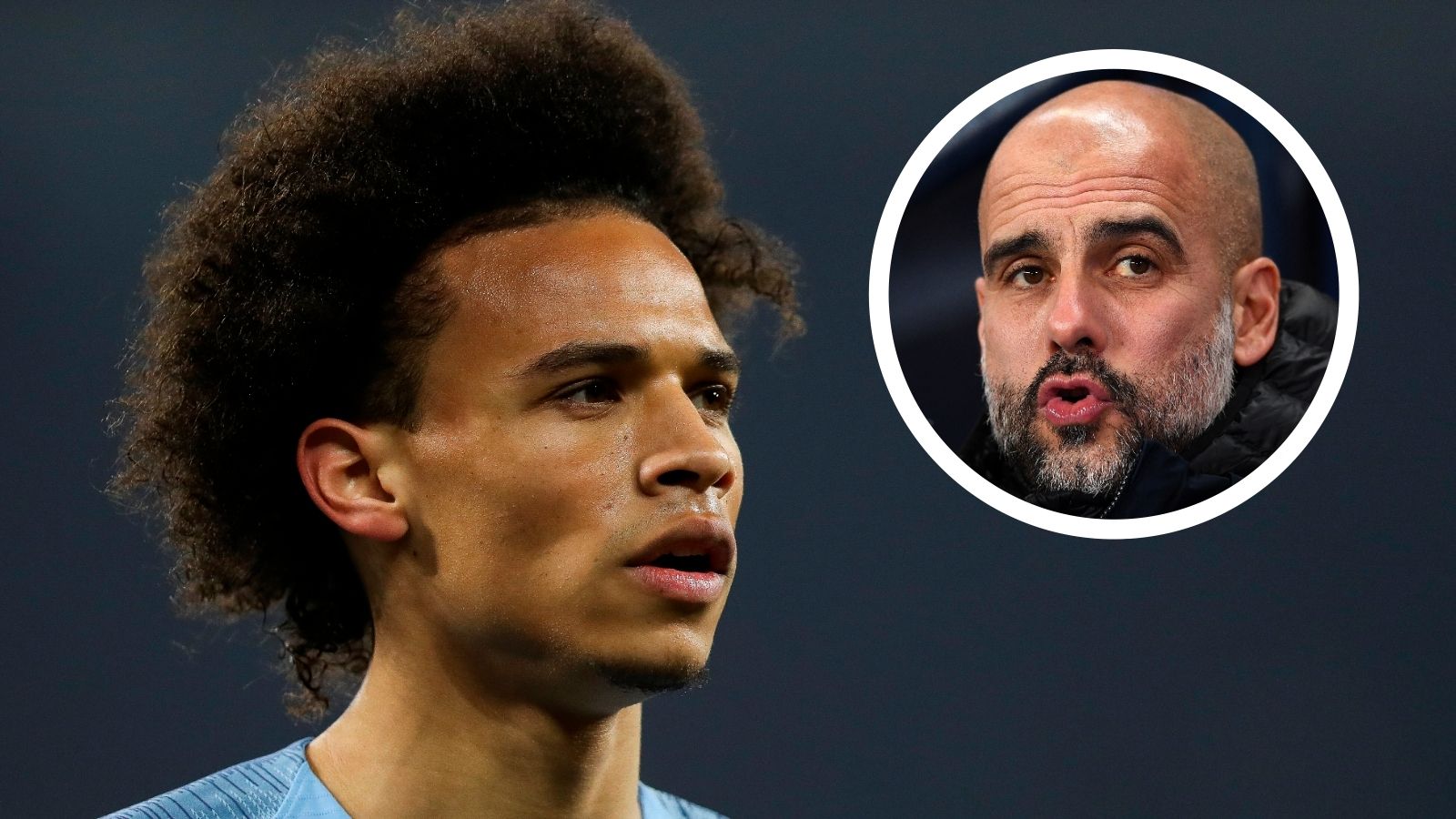 Leroy Sane Pep Guardiola Manchester City