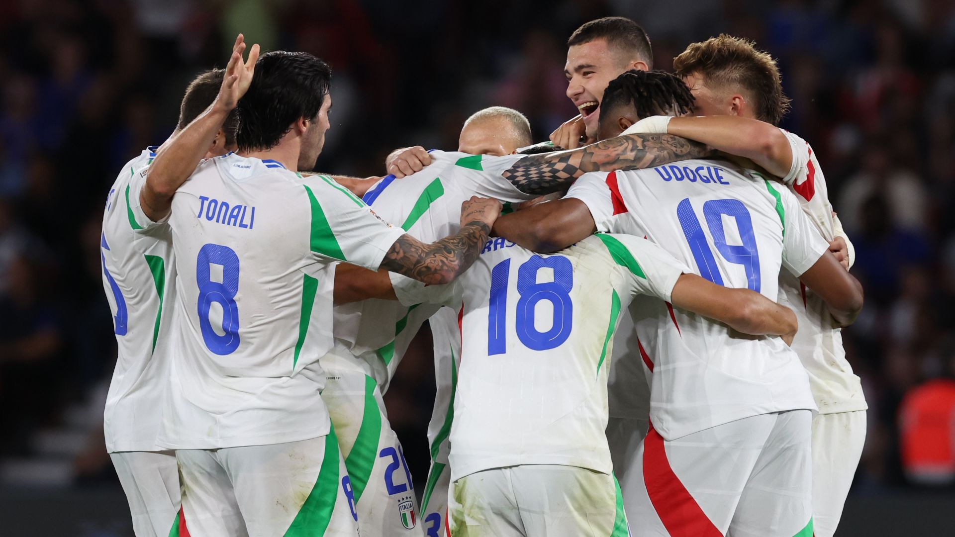 Italia Francia esultanza Nations League