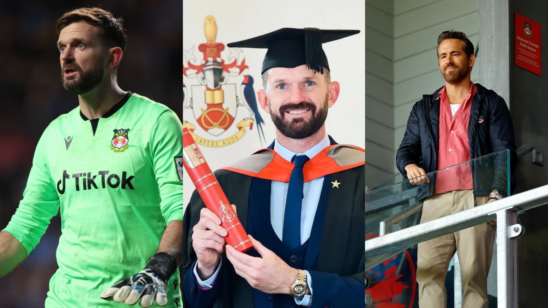 Ryan Reynolds has congratulated Wrexham goalkeeper Mark Howard after he graduated from university.