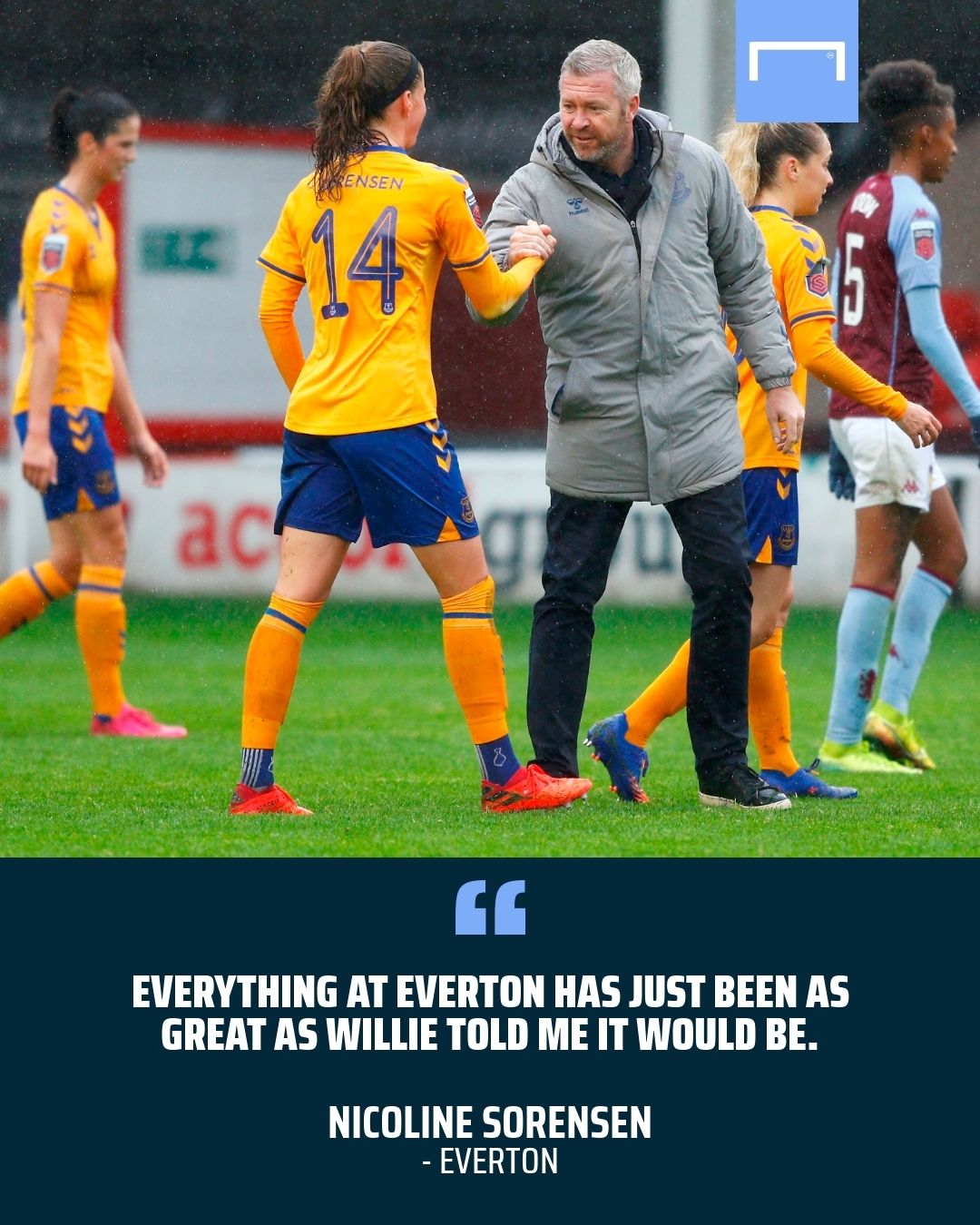 Nicoline Sorensen Willie Kirk quote PS 4:5 Everton Women