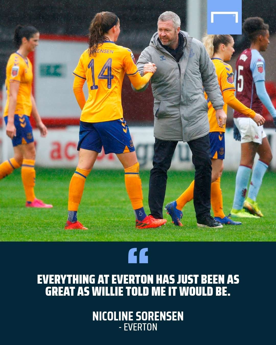 Nicoline Sorensen Willie Kirk quote PS 4:5 Everton Women