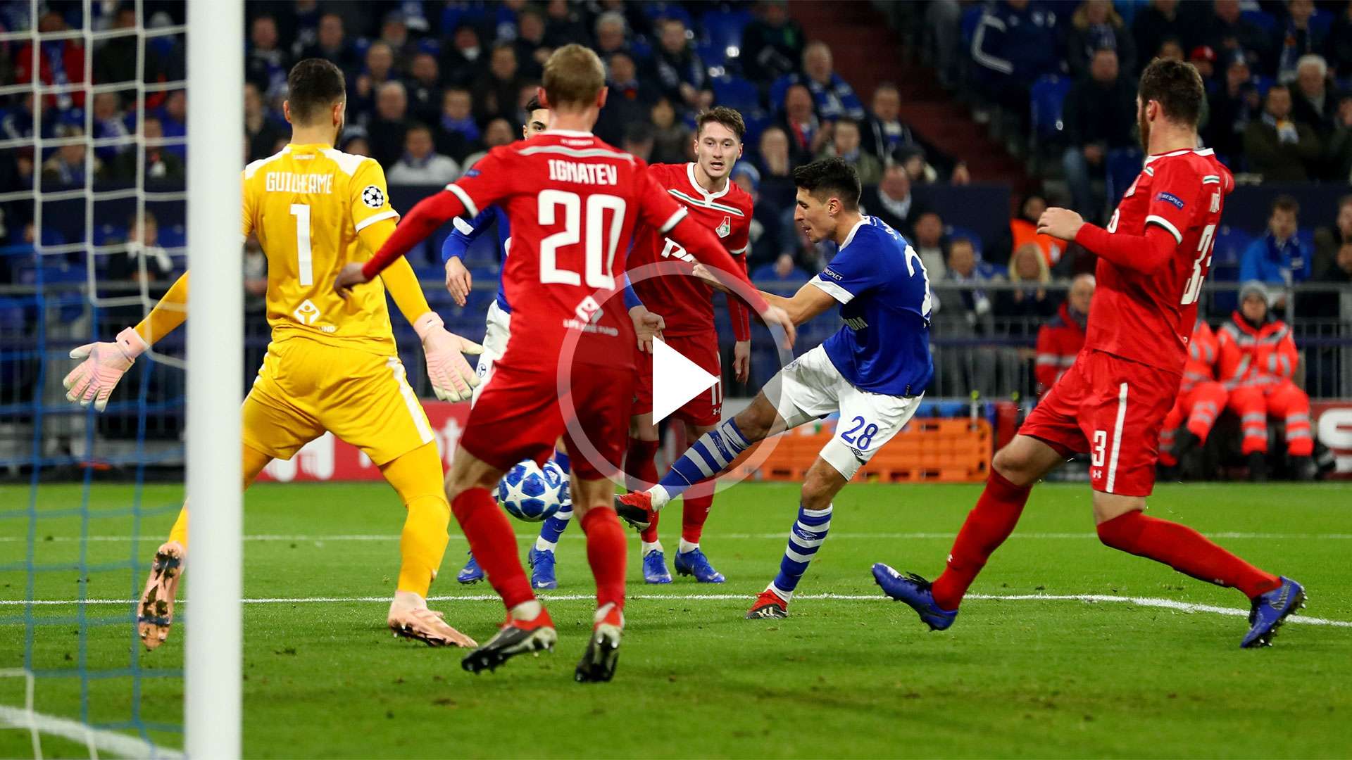 GFX Playbutton Schalke 04 Lok Moskau Champions League 11122018