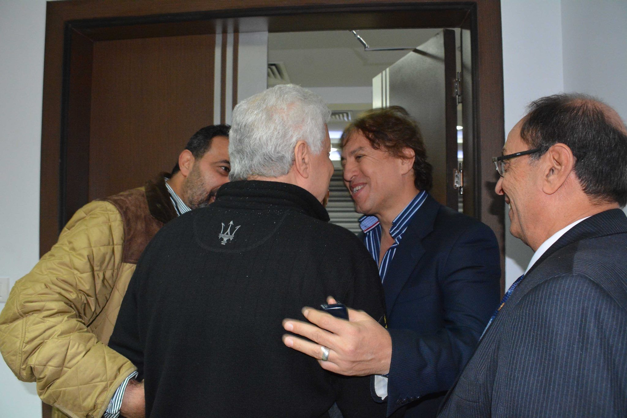 Meeting of the Football Association in the presence of Murtada Mansour Zamalek president and  Mahmoud Taher Al-Ahly president