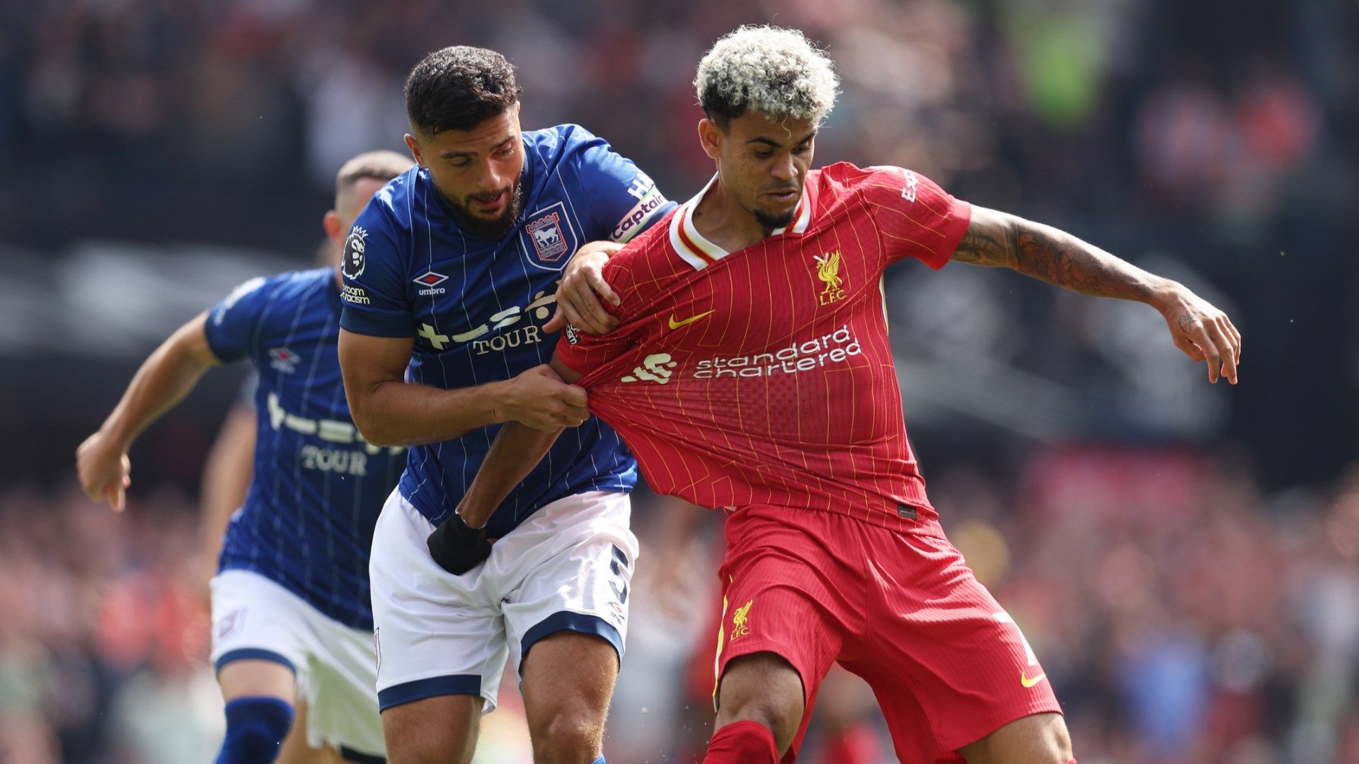 Sam Morsy Luis Diaz Ipswich Liverpool 2024-25