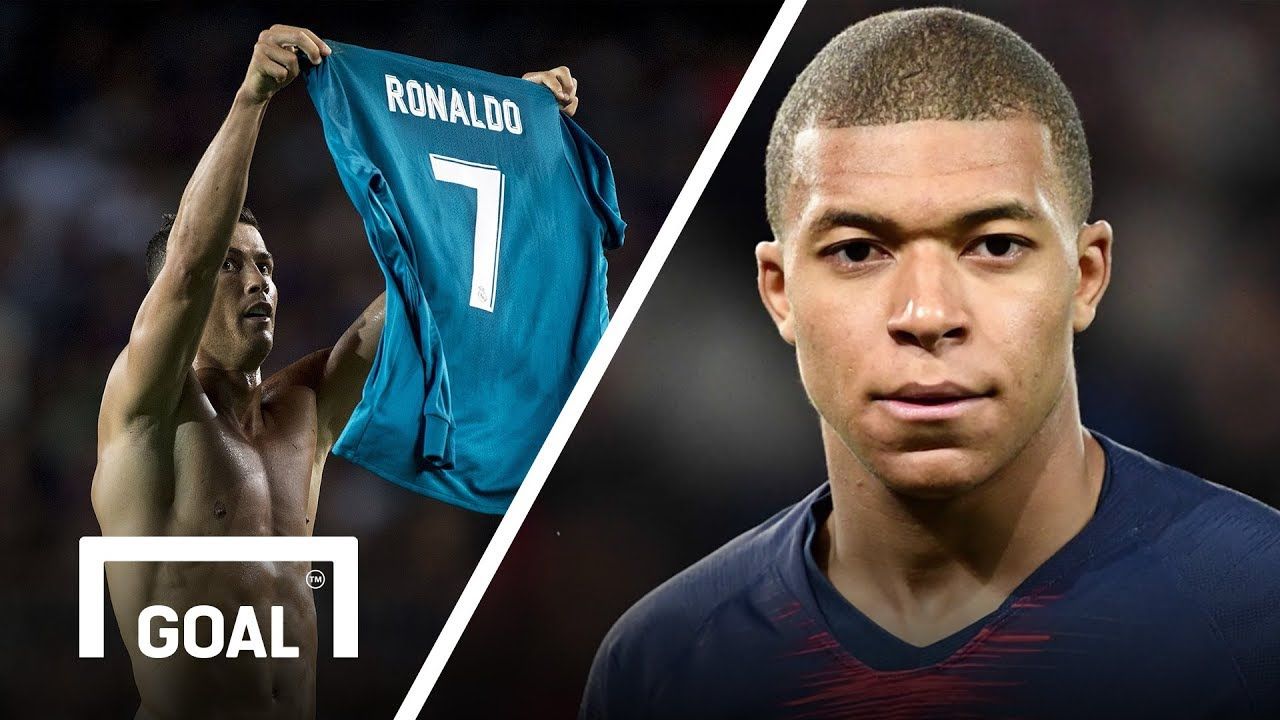 Kylian Mbappe Cristiano Ronaldo split GFX