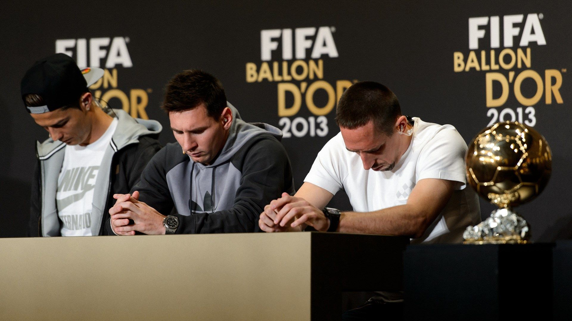 Cristiano Ronaldo, Lionel Messi, Franck Ribery