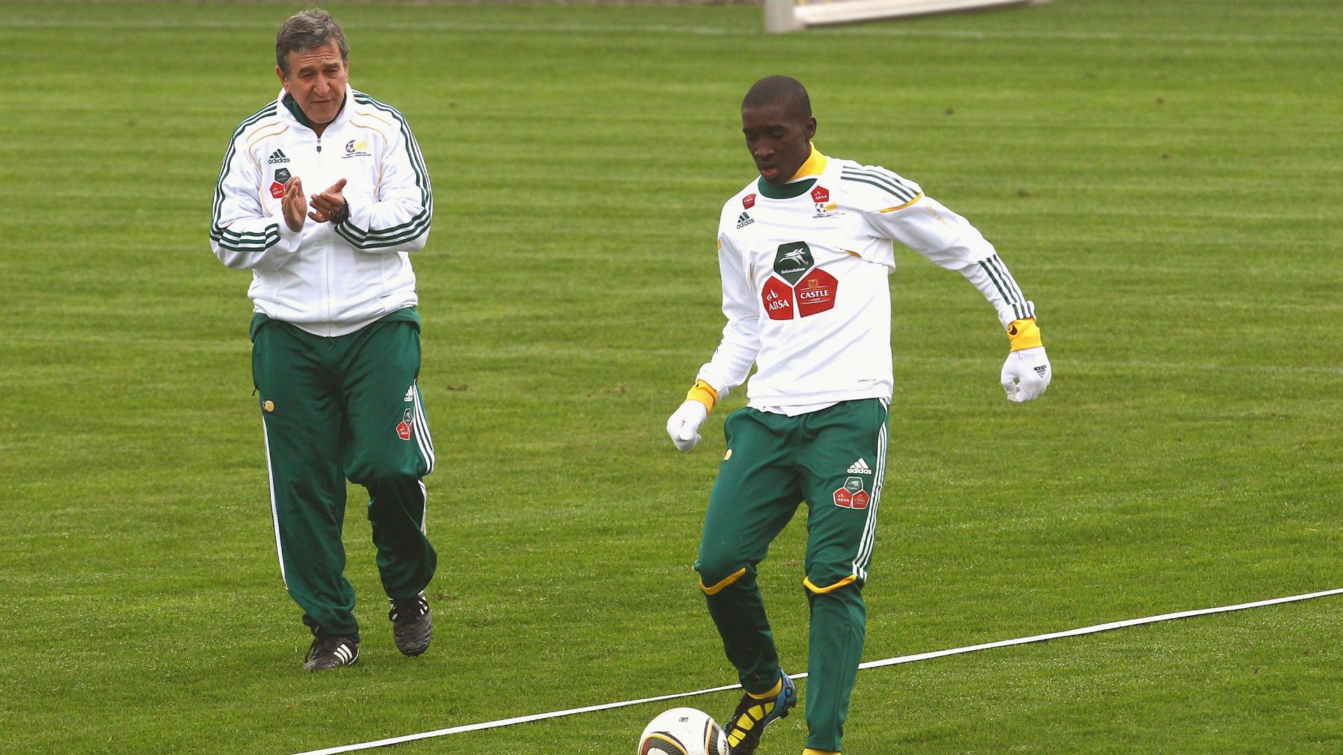 Alberto Parreira and Siyanda Xulu