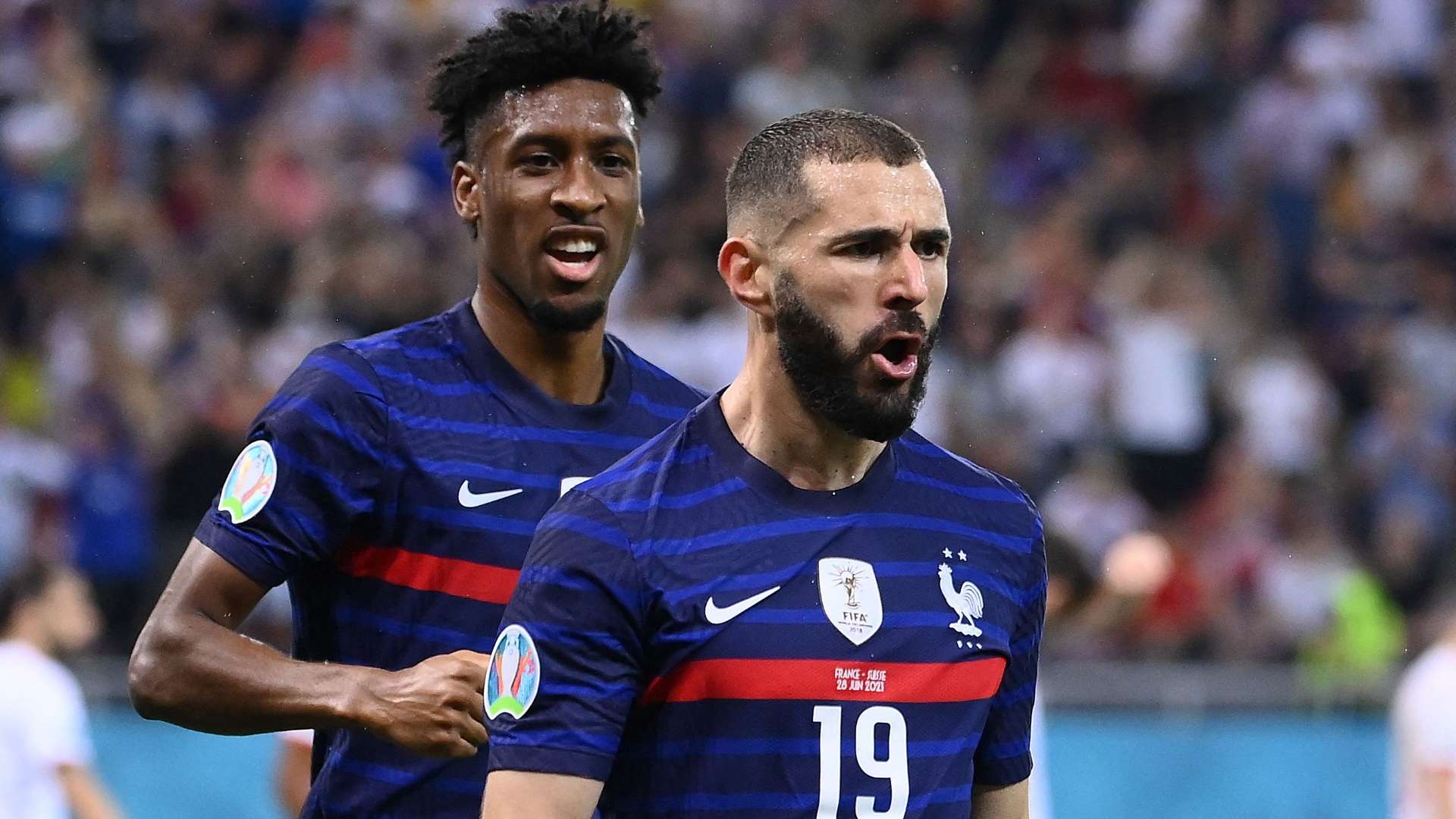Kingsley Coman, Karim Benzema, France, Euro 2020