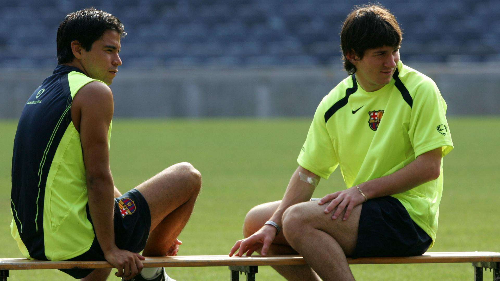 Javier Saviola Lionel Messi 2005