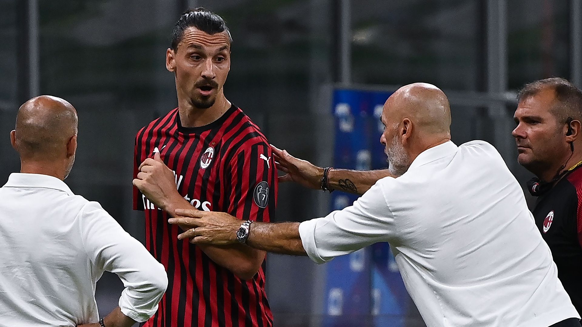 Zlatan Ibrahimovic Stefano Pioli AC Milan 2019-20
