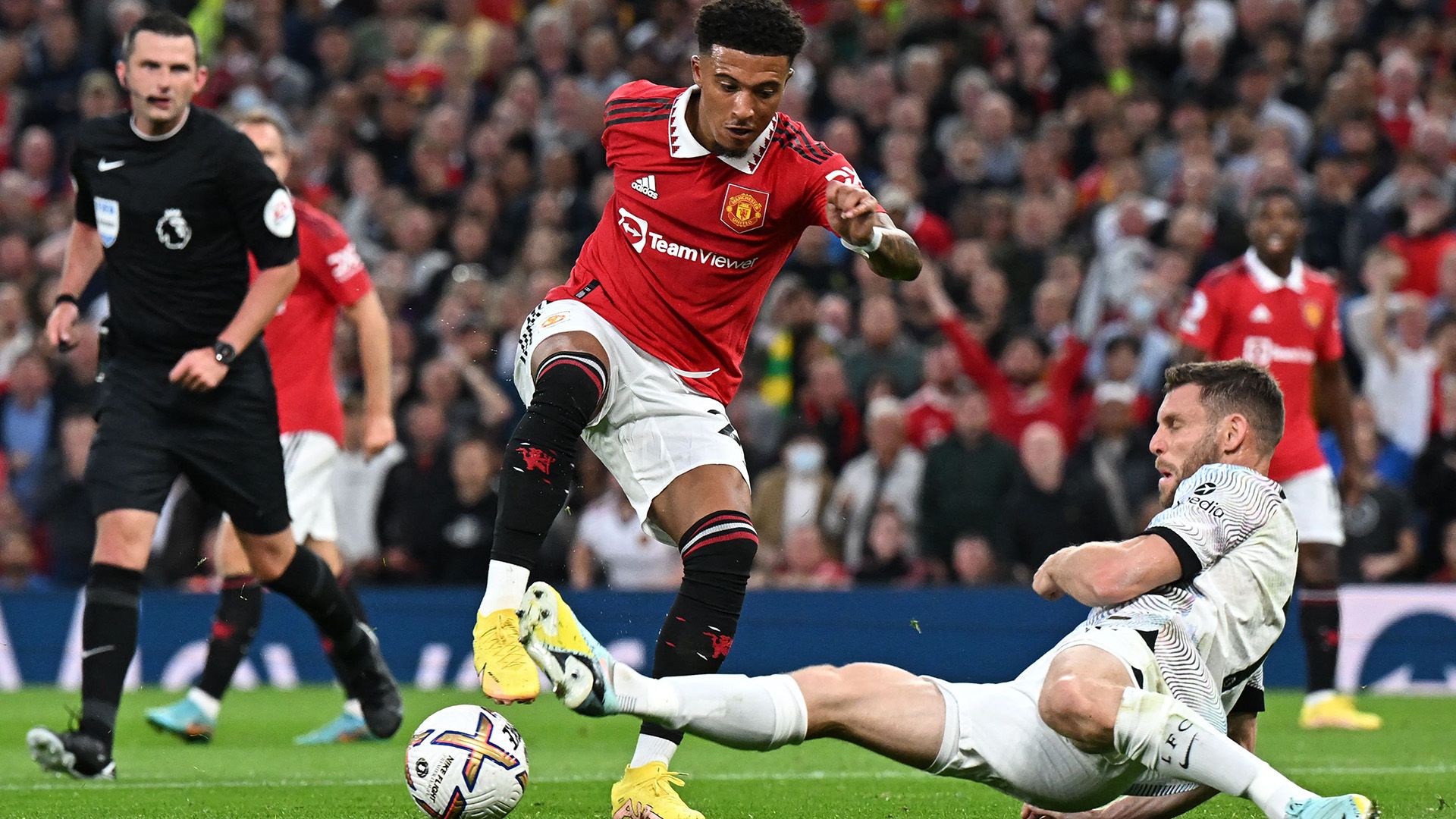 Jadon Sancho James Milner Liverpool Manchester United 2022-23