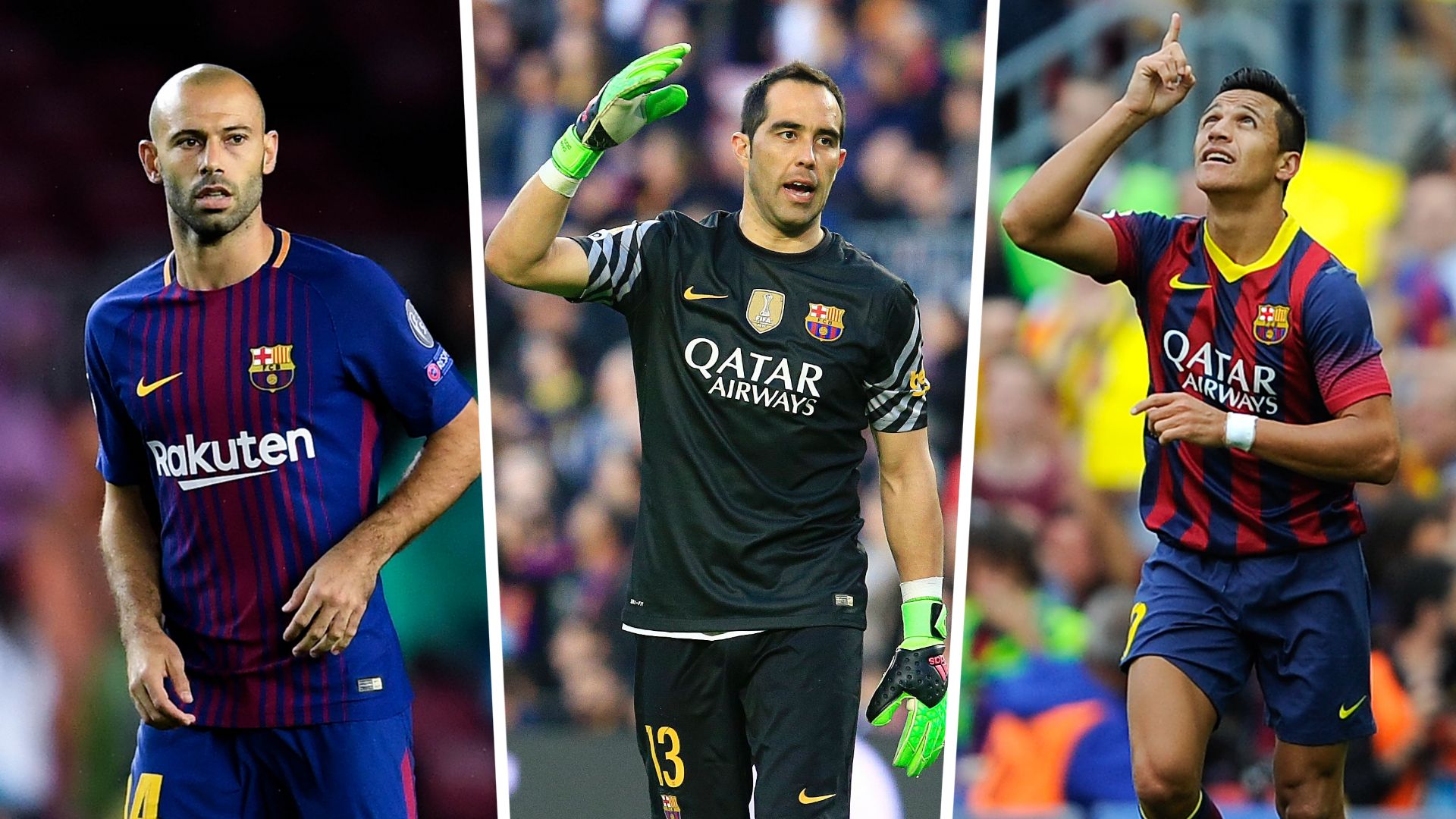 Mascherano, Bravo y Alexis