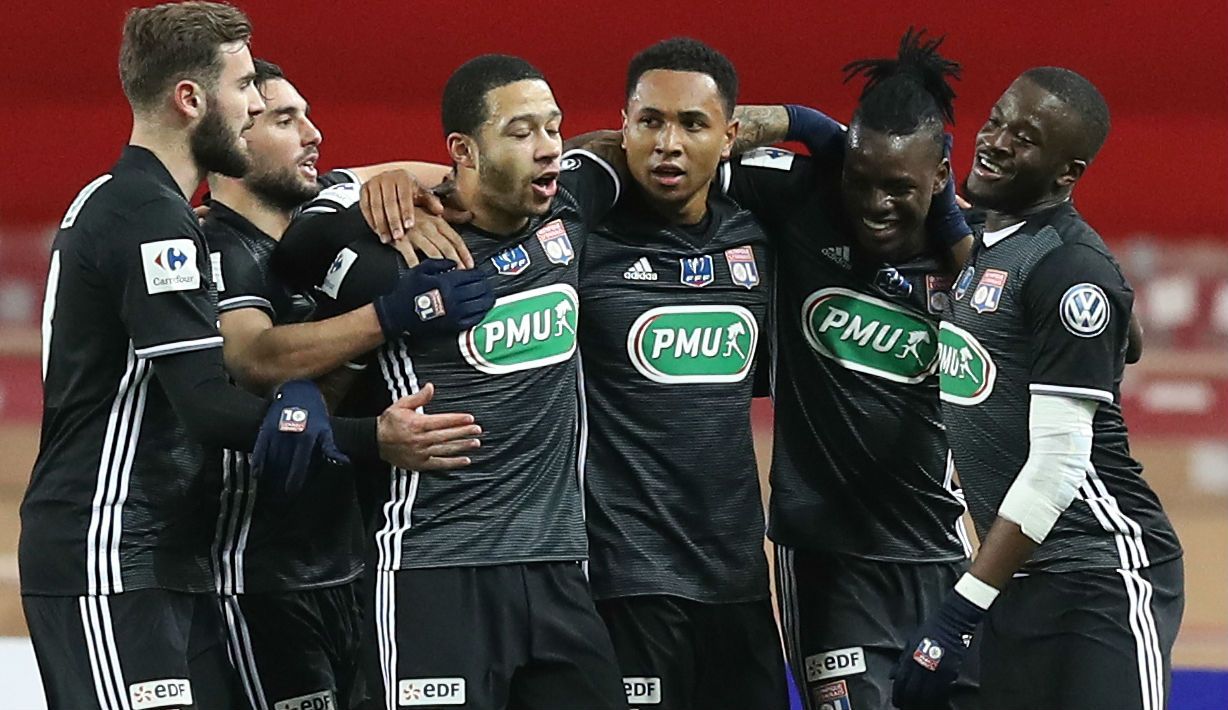 Memphis Depay Kenny Tete Monaco Lyon Coupe de France 24012018