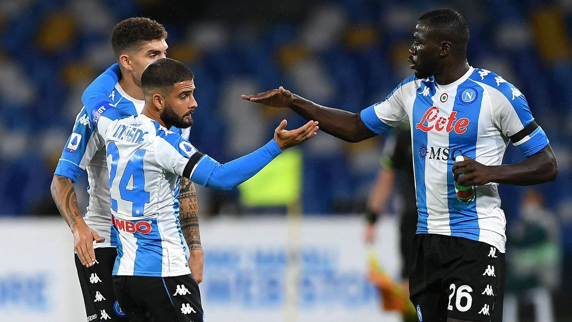 Insigne celebrating Napoli Roma Serie A