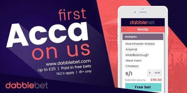 dabblebet First Acca on Us