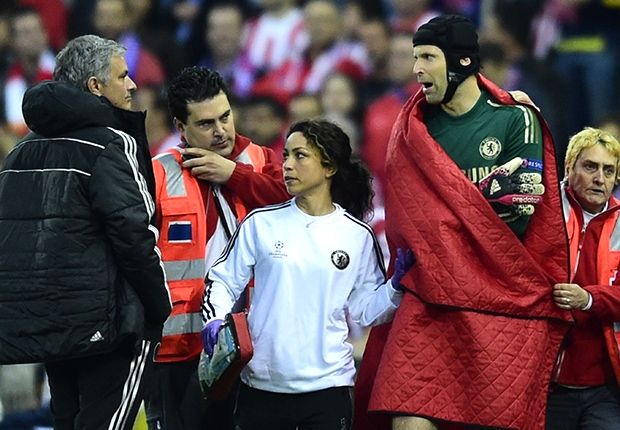 Jose Mourinho Petr Cech Atletico Madrid Chelsea Champions League semi final 04222014