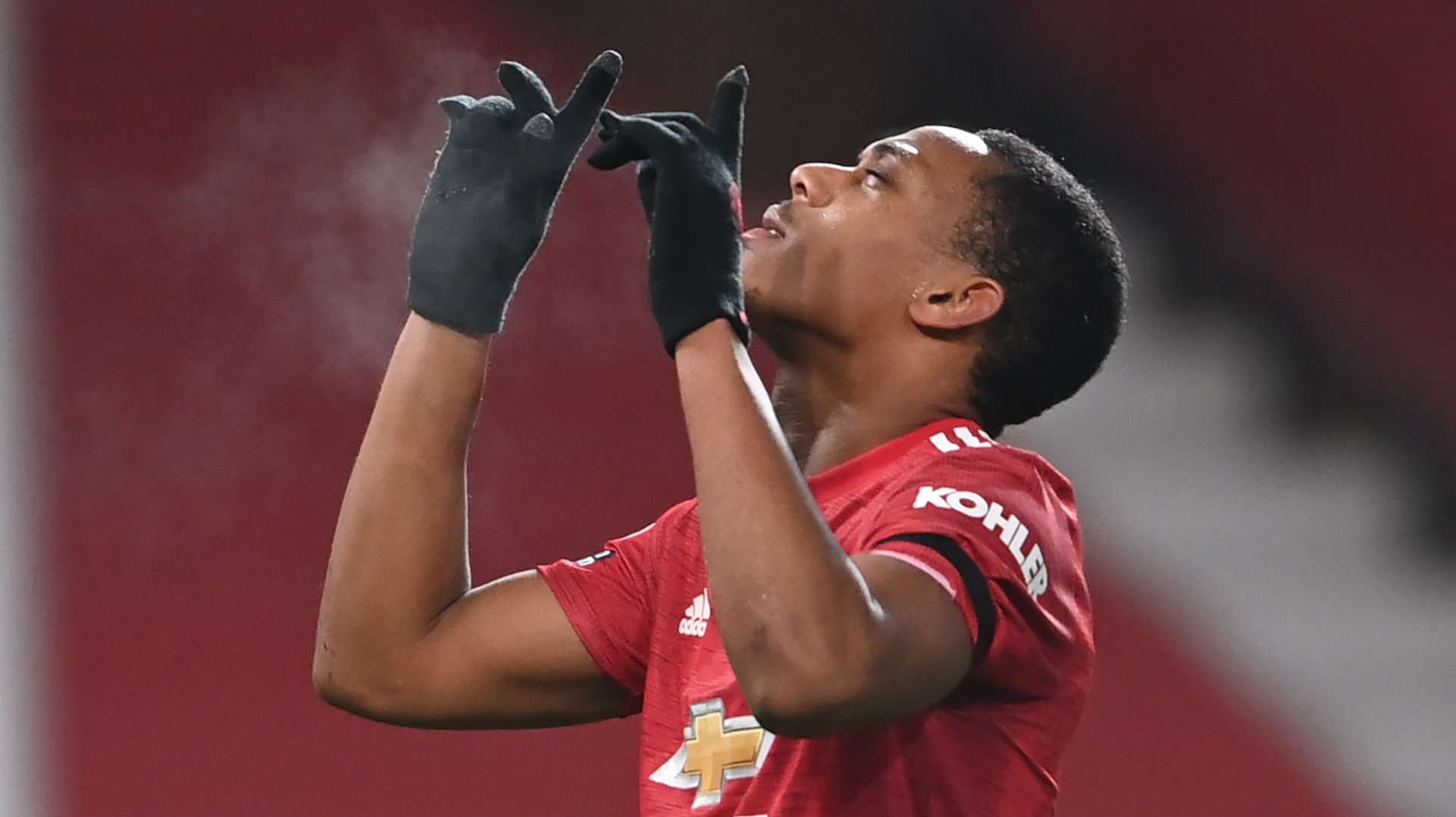 Anthony Martial Man Utd vs Aston Villa Premier League 2020-21