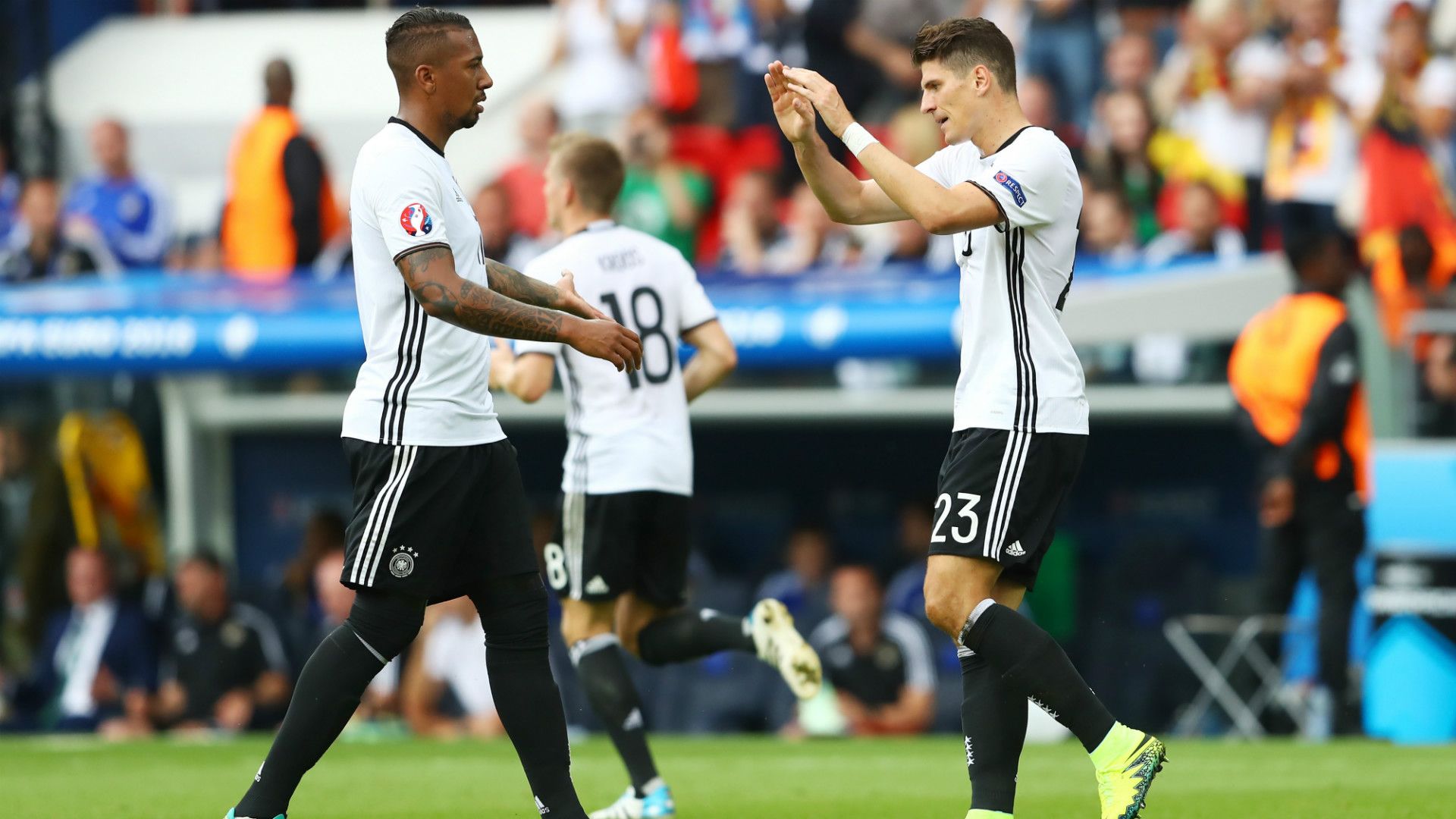 Jerome Boateng Mario Gomez Germany Northern Ireland European Championship 21062016