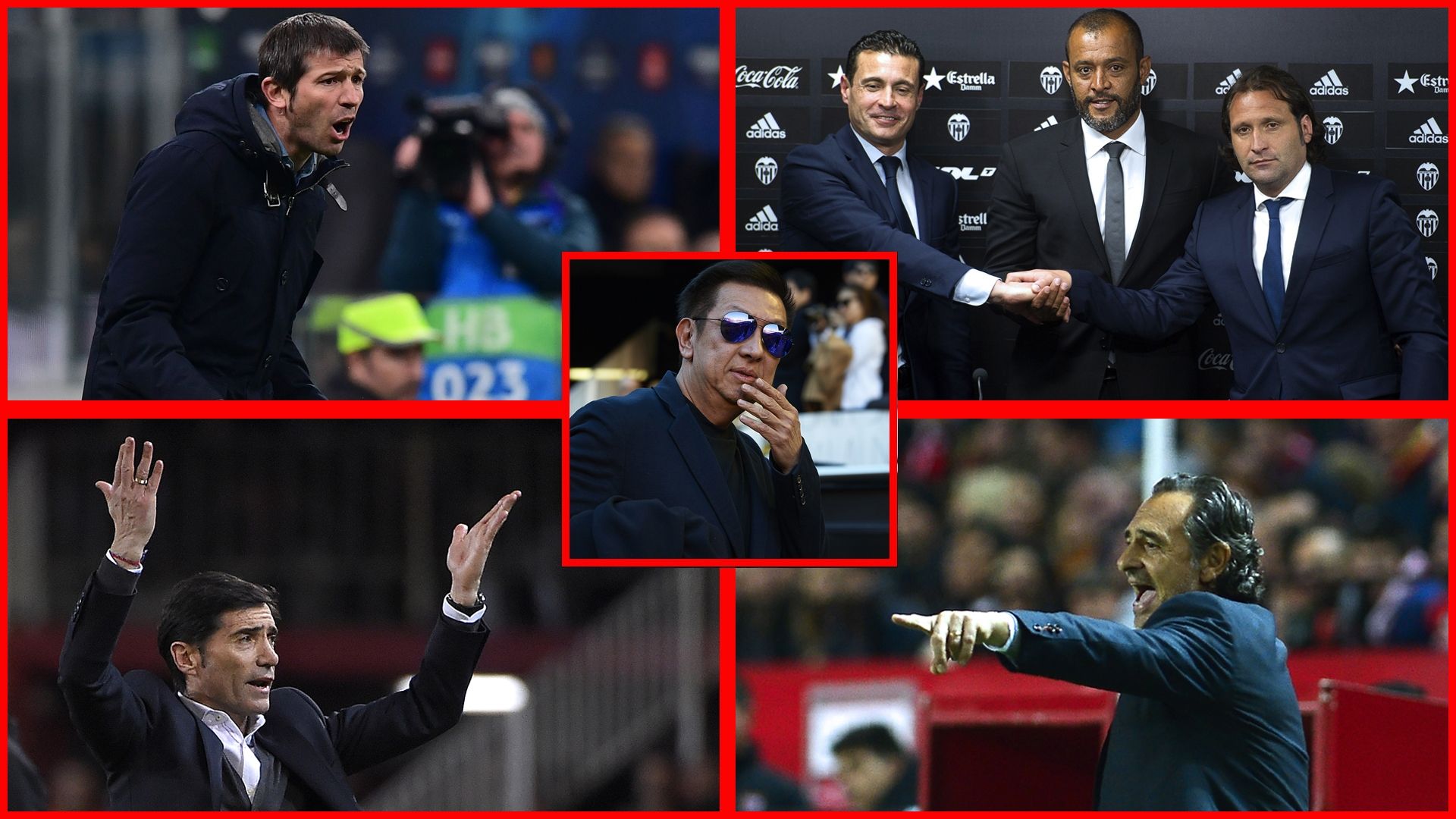 Celades, Amadeo Salvo, Nuno y Rufete, Marcelino, Prandelli y Peter Lim, Valencia