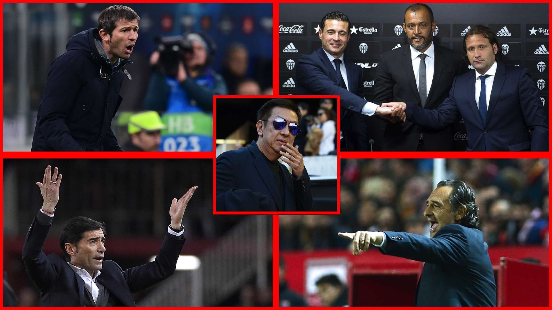 Celades, Amadeo Salvo, Nuno y Rufete, Marcelino, Prandelli y Peter Lim, Valencia