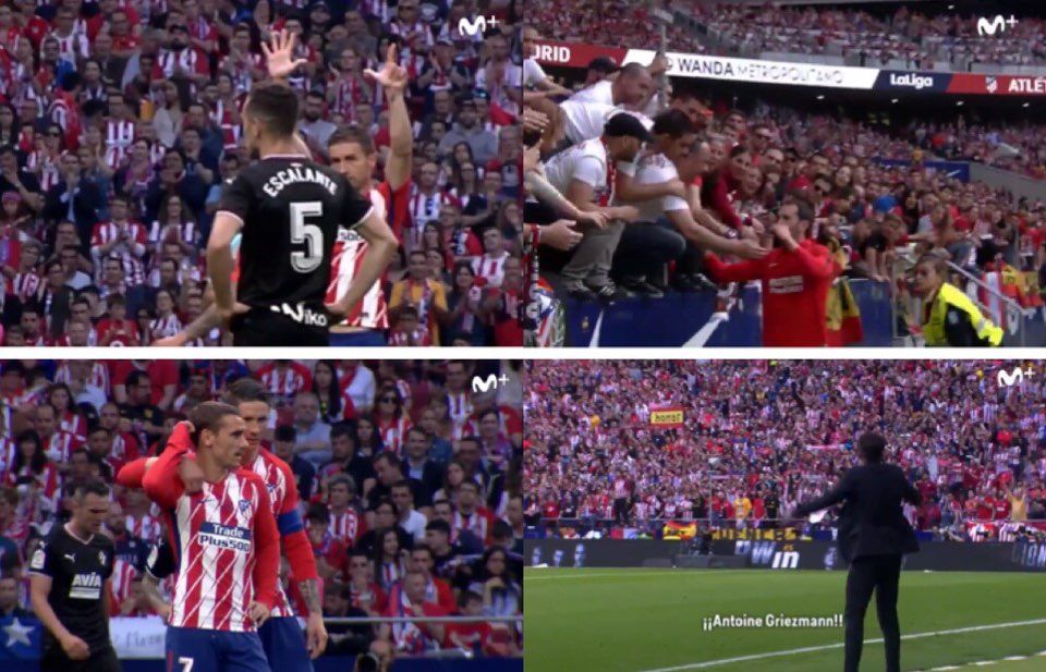 가비, 고딘, 시메오네, 토레스와 그리즈만(좌측 위부터 시계방향 순). 사진=엘 디아 데스푸에스 엔 모비스타르 트위터 영상 캡쳐