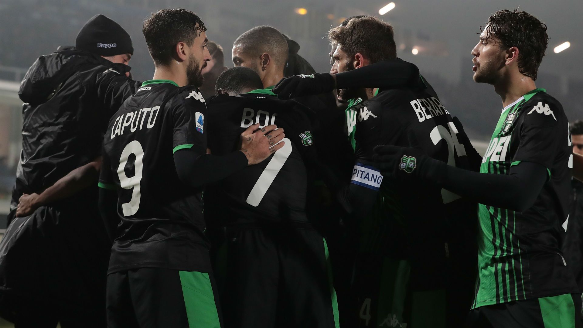 Sassuolo celebrating Brescia