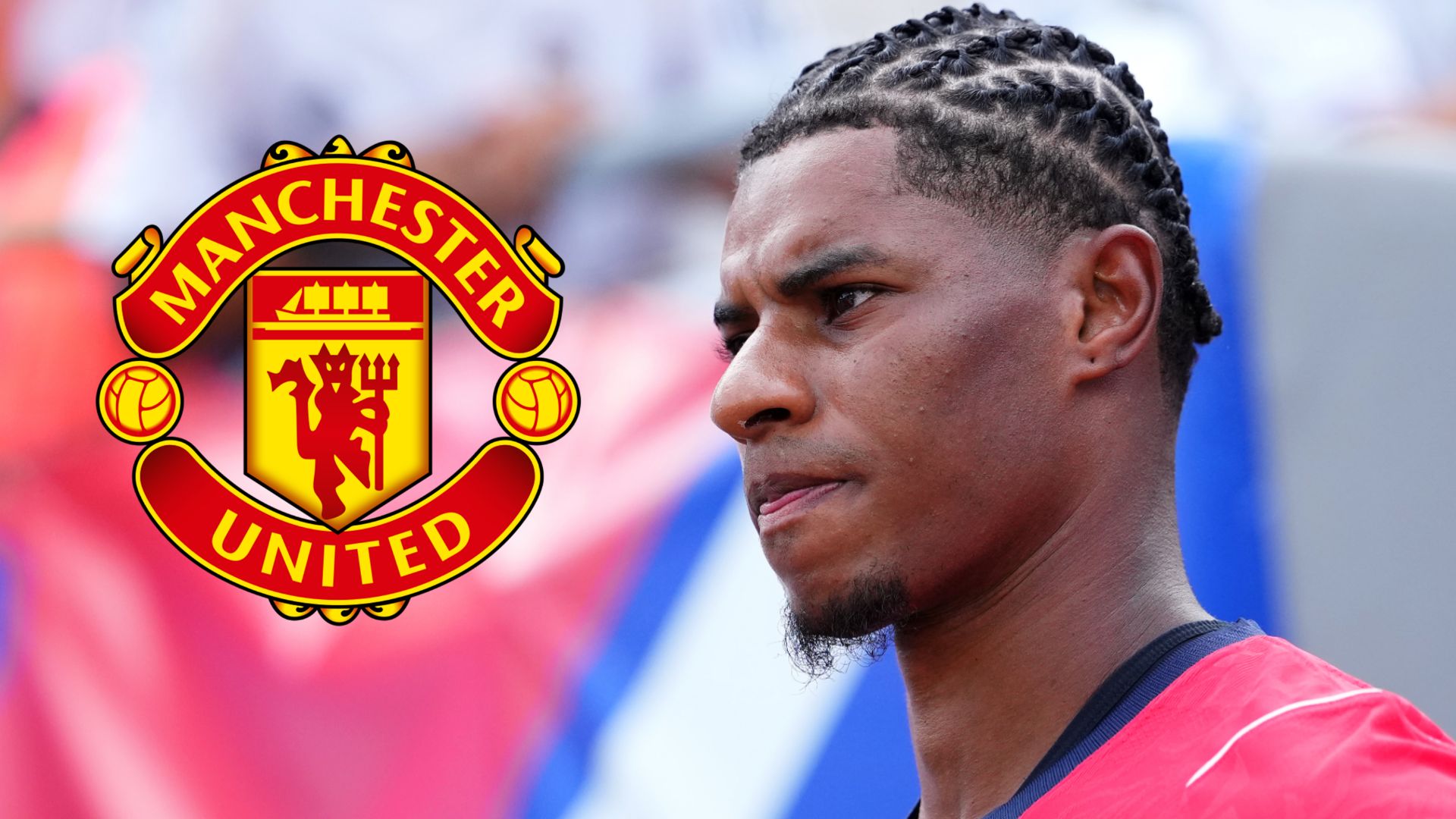 Marcus Rashford Manchester United crest 2026