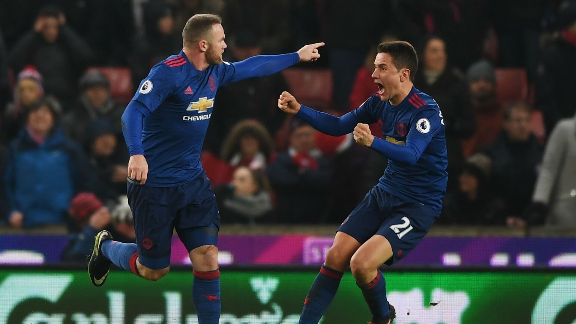 Wayne Rooney Premier League Stoke v Man Utd