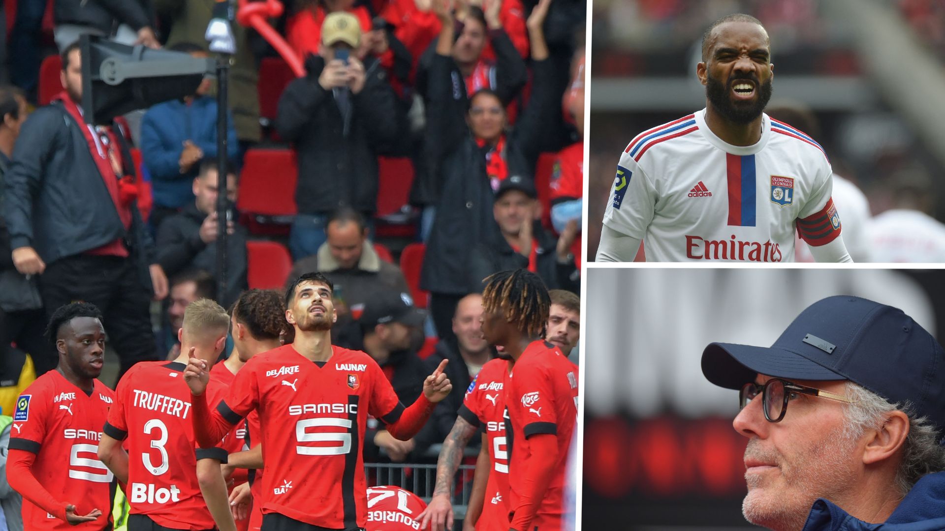 Rennes Lyon 3-2 Lacazette Blanc