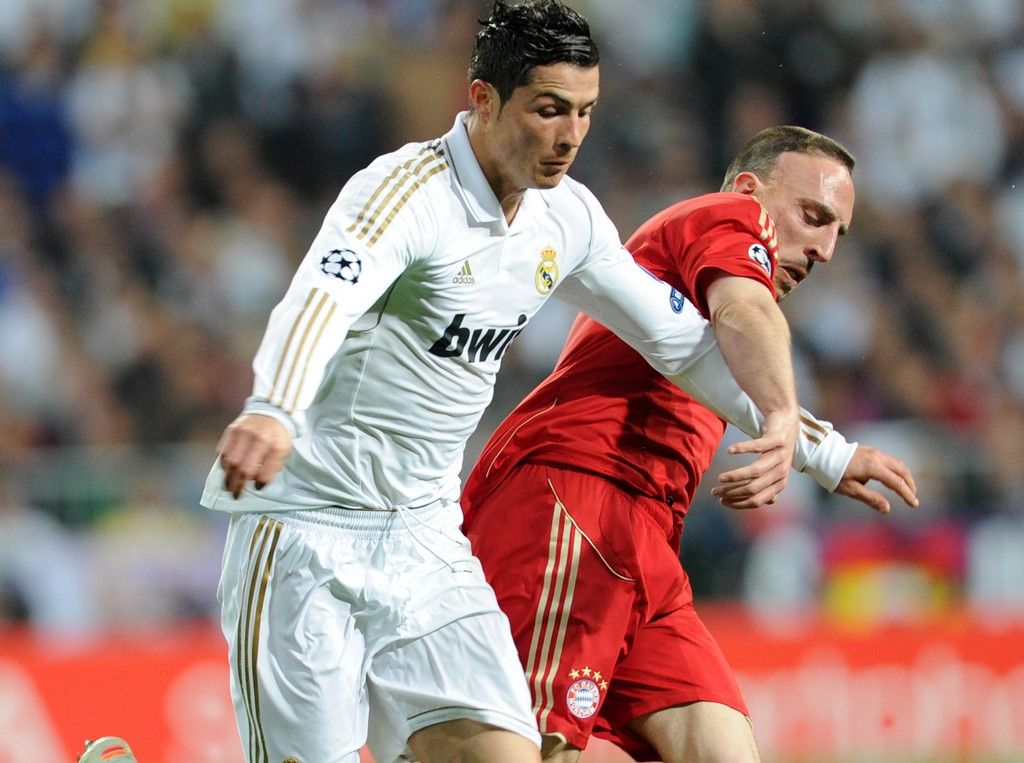 Cristiano Ronaldo Franck Ribery Real Madrid Bayern Munich Champions League 04252012