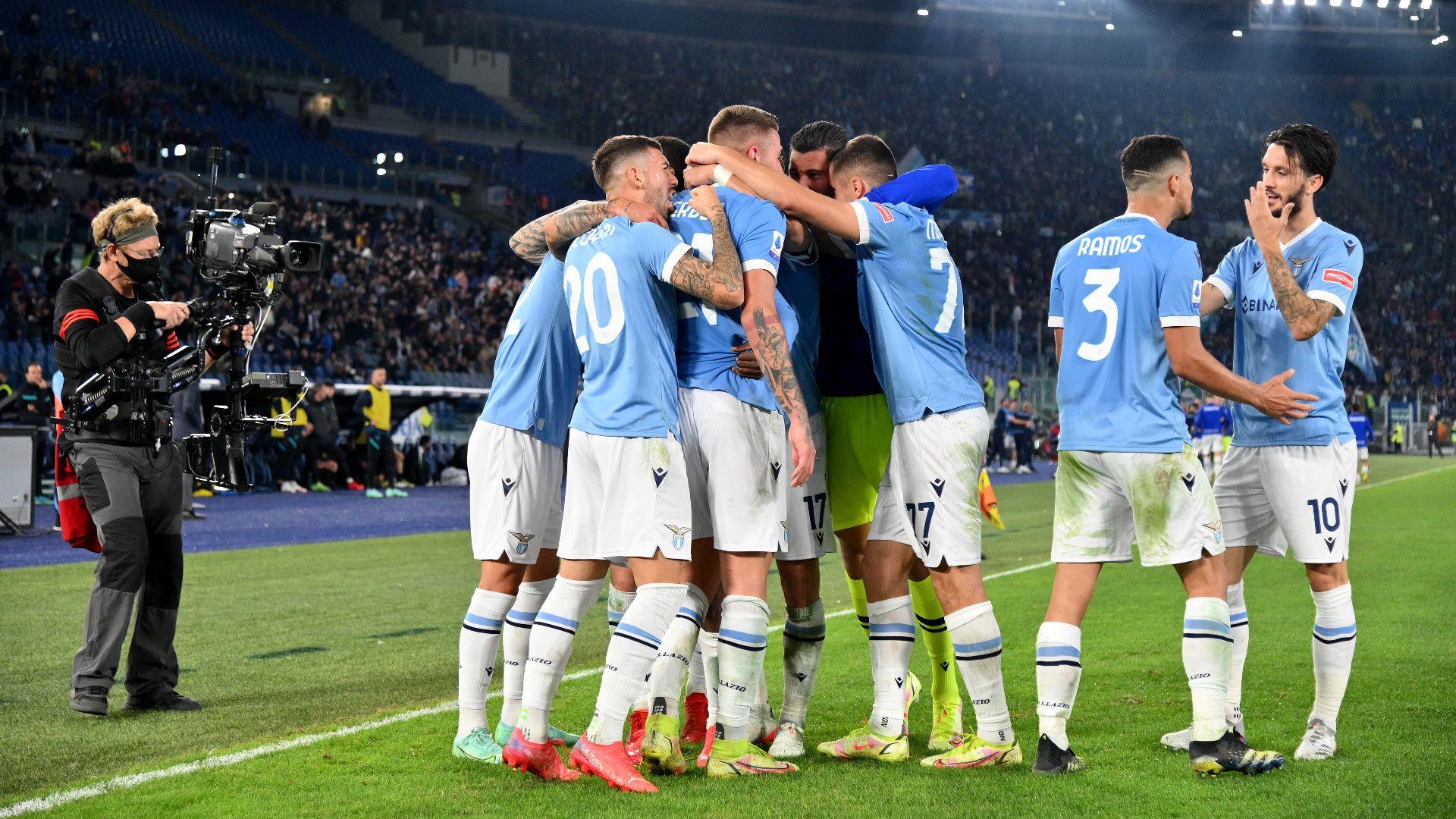 Lazio Inter Serie A celebrating