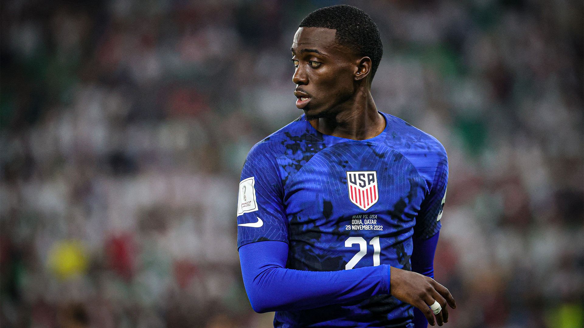 Timothy Weah USMNT Iran