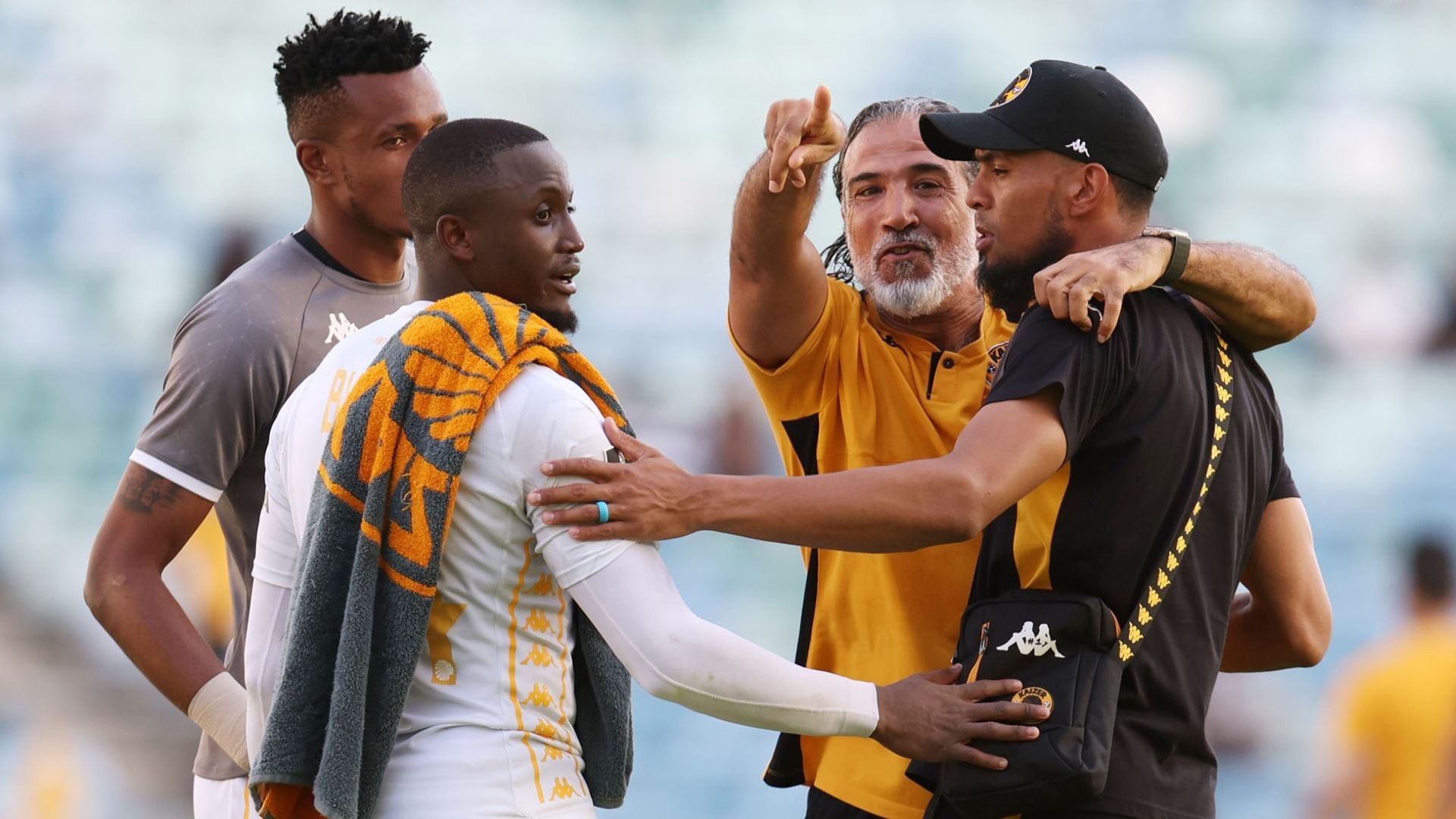 Bruce Bvuma, Brandon Petersen, Fiacre Ntwari and Ilyes Mzoughi, Kaizer Chiefs