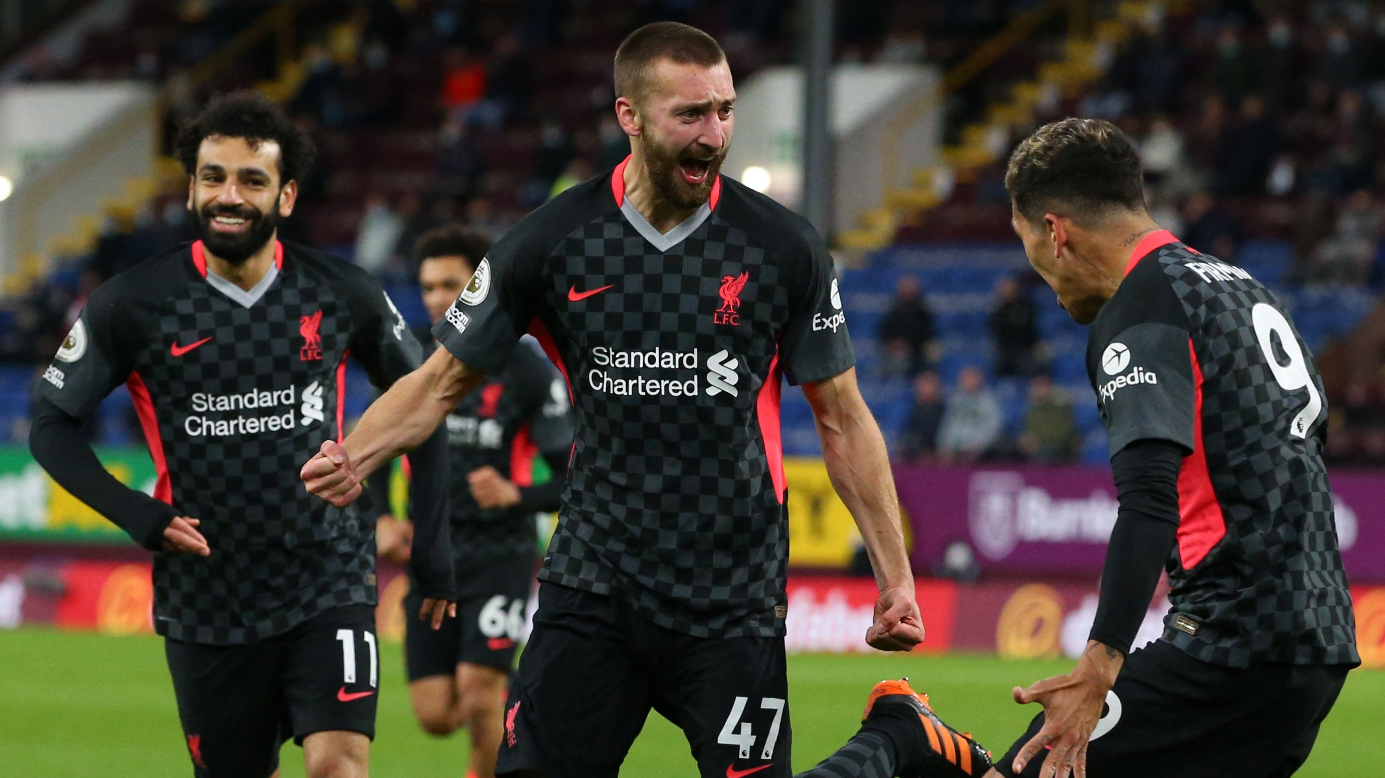 Nat Phillips Mohamed Salah Roberto Firmino Liverpool