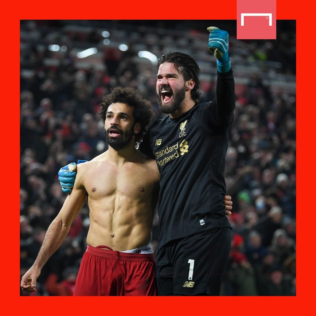 Alisson Mohamed Salah Liverpool Manchester United GFX