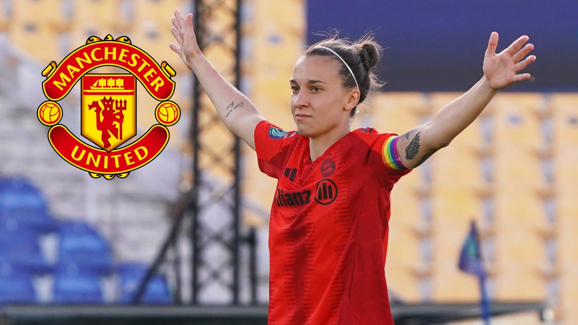 Julia Zigiotti Olme Man Utd badge 