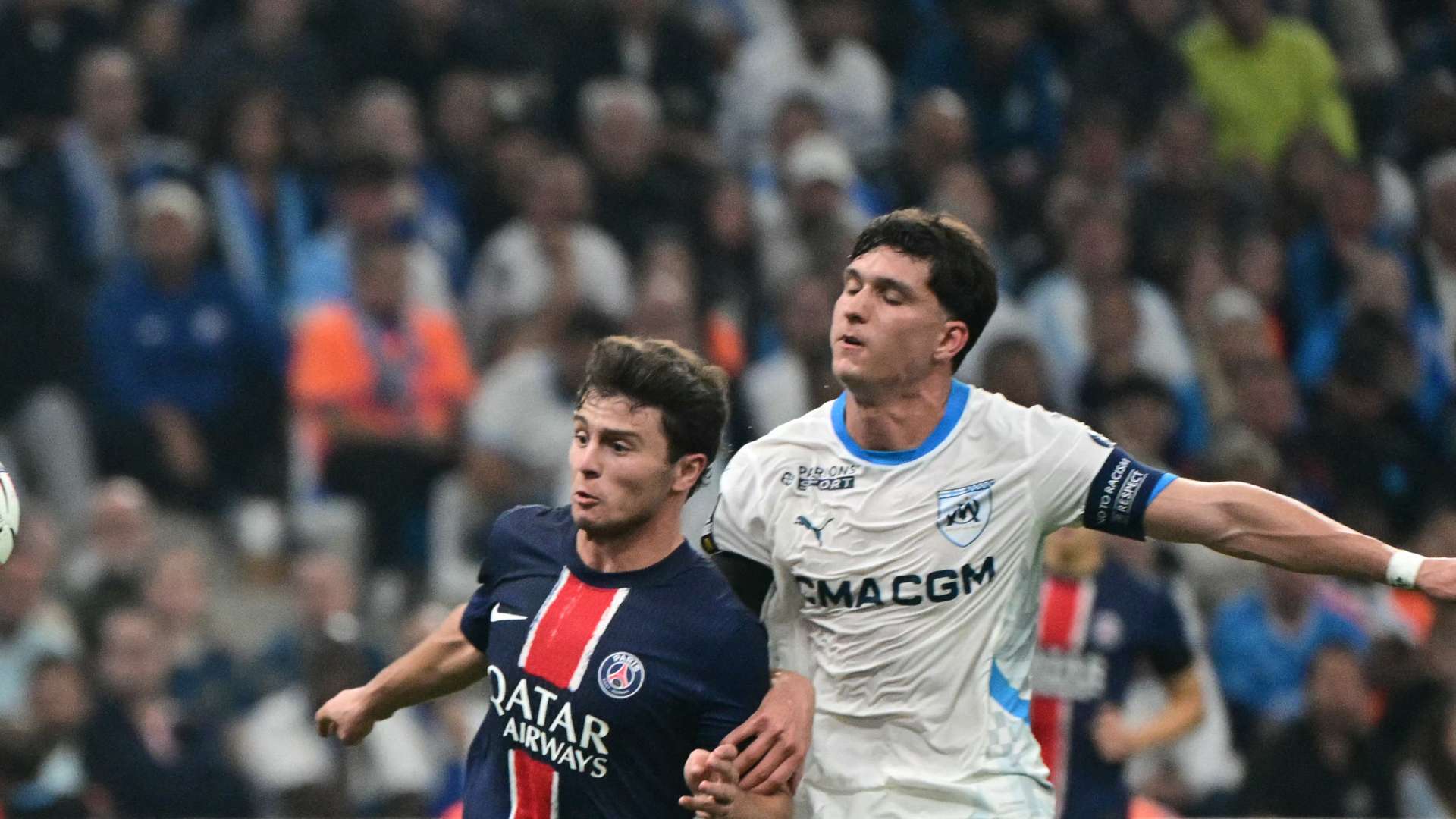 Joao Neves Leonardo Balerdi Marseille PSG Ligue 1 27102024