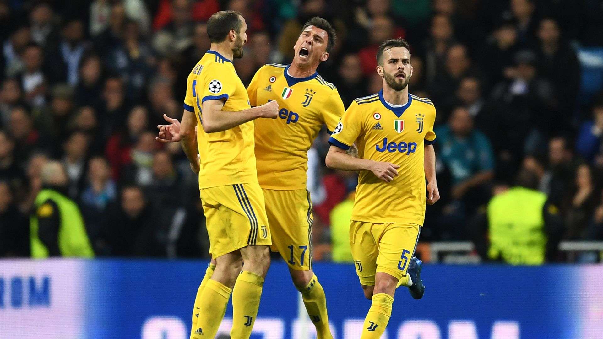 Giorgio Chiellini Mario Mandzukic Real Madrid Juventus