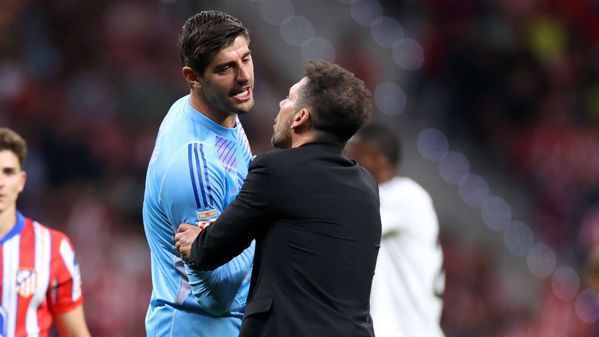 Courtois se encara con el Cholo Simeone por su opinión sobre las  provocaciones y los incidentes en el derbi de Madrid | Goal.com Espana